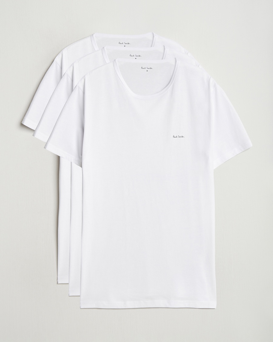 Paul Smith 3-Pack Crew Neck T-Shirt White – Blanc