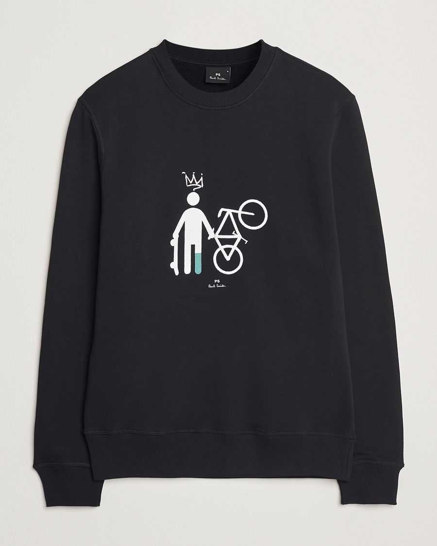 Heren | PS Paul Smith | PS Paul Smith | Skater Bike Crew Neck Sweatshirt Black
