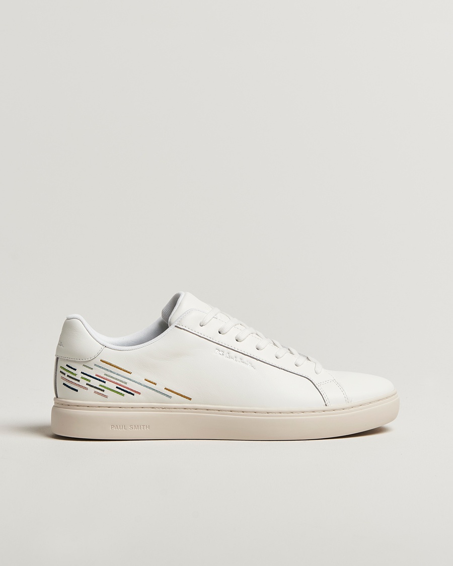 PS Paul Smith Rex Embroidered Leather Sneaker White – Wit