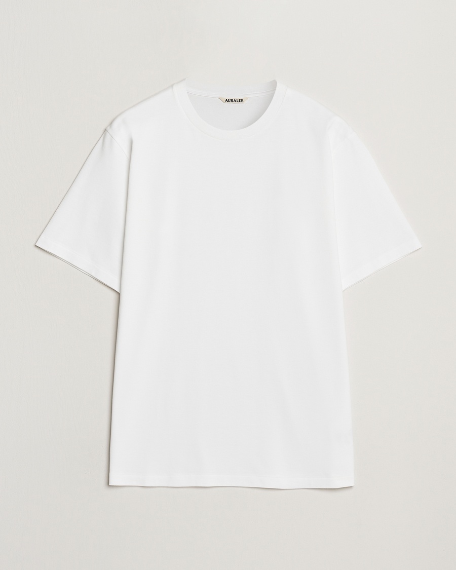 Auralee Luster Plating T-Shirt White – Blanc