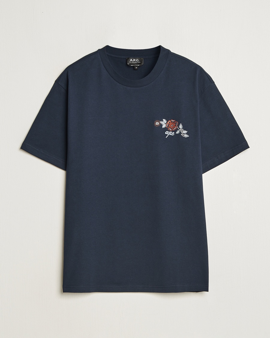 Homme | A.P.C. | A.P.C. | Oscar Embroidered T-Shirt Dark Navy