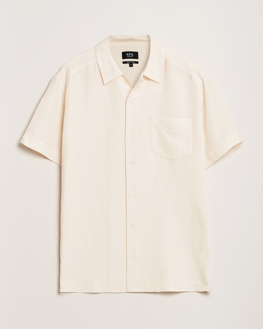 Homme | A.P.C. | A.P.C. | Roy Woven Short Sleeve Shirt Ecru