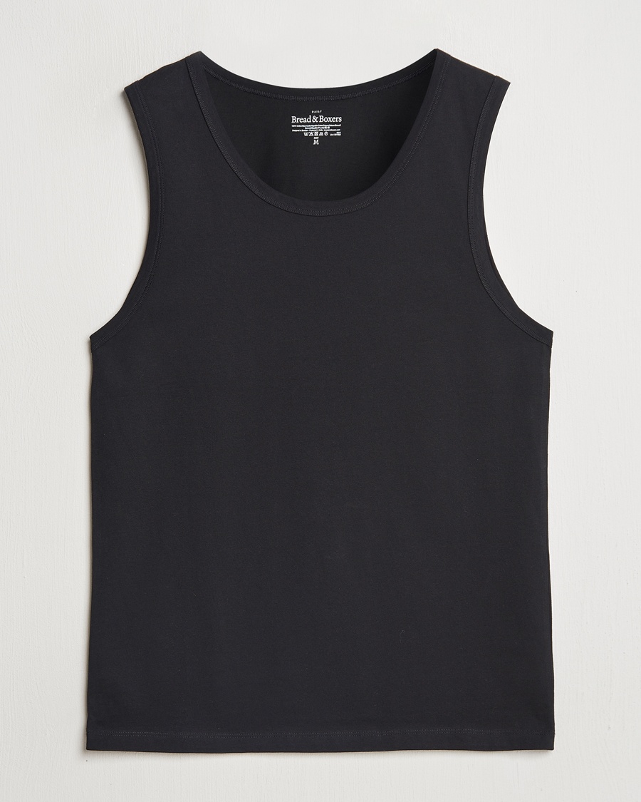 Bread & Boxers Relaxed Tank Top Black – Zwart