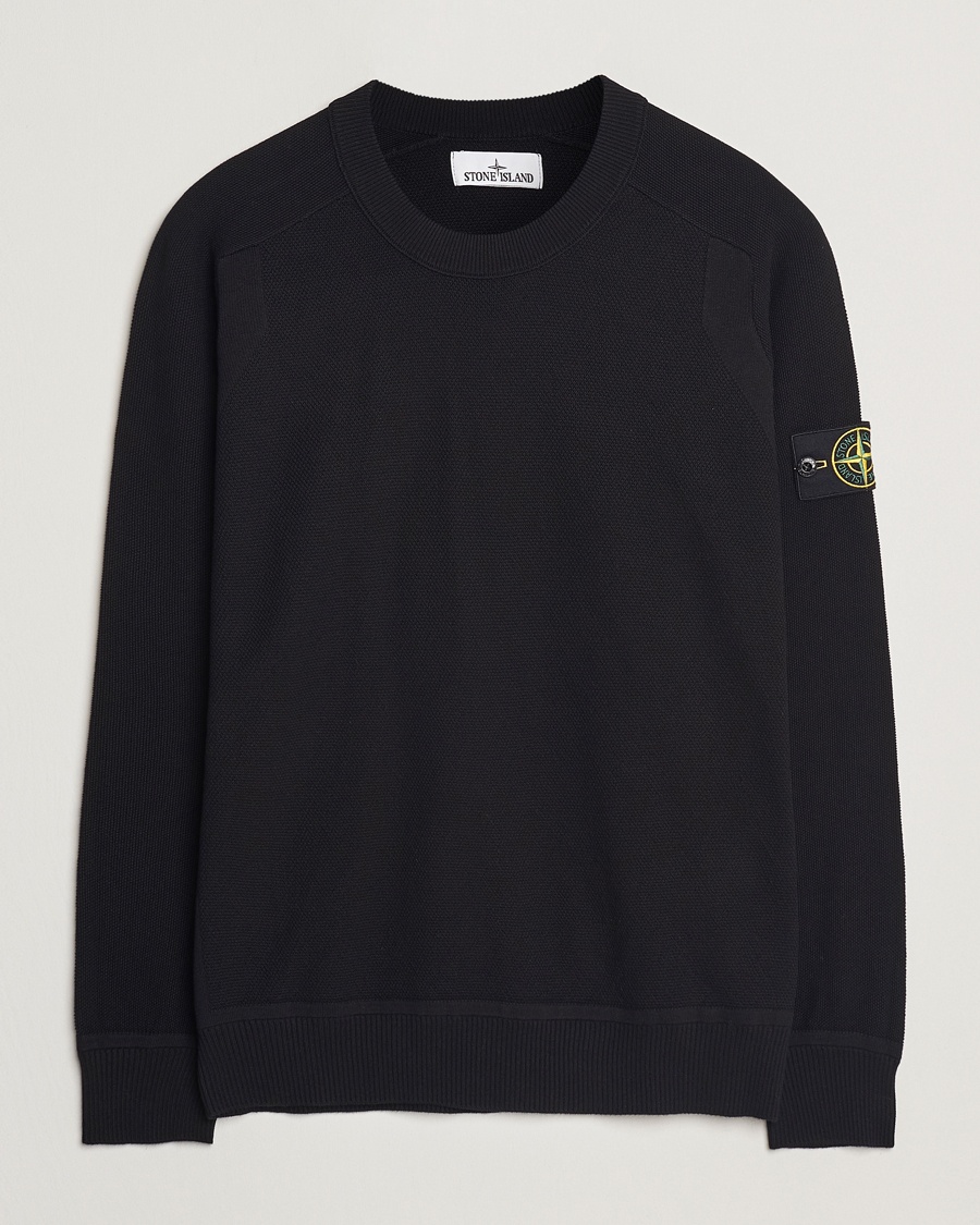 Homme | | Stone Island | Micro Stitch Organic Cotton Crew Black