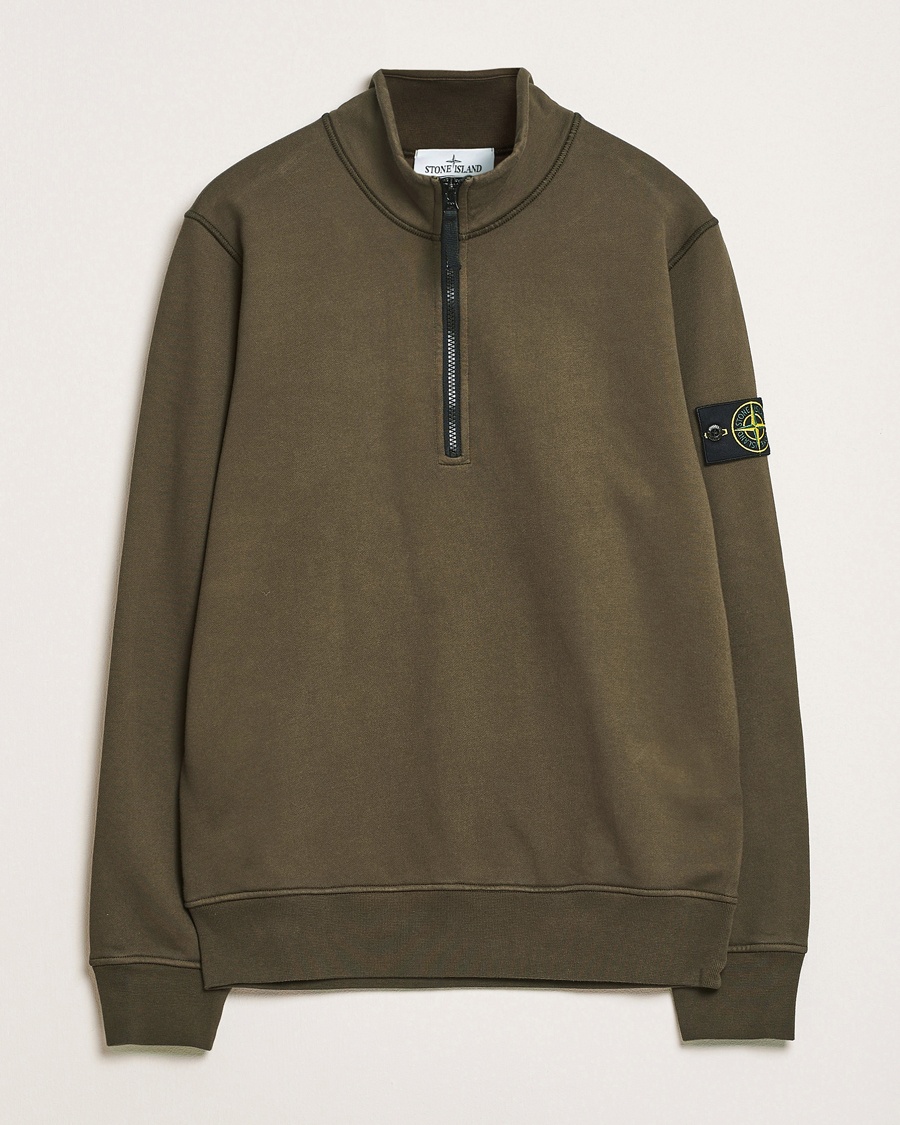 Heren | Stone Island | Stone Island | Garment Dyed Fleece Half Zip Military Green