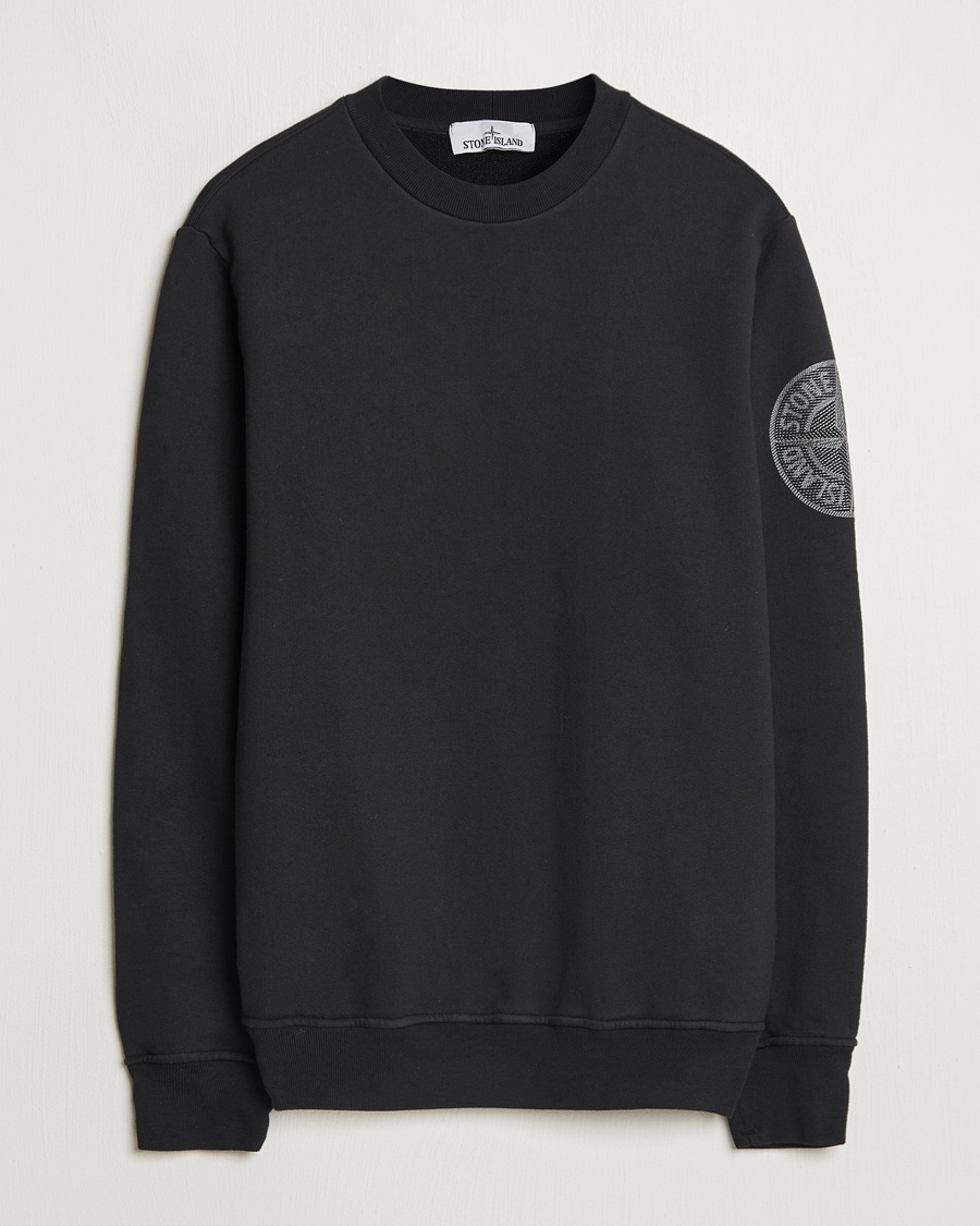 Heren | Stone Island | Stone Island | Garment Dyed Fleece Sleeve Logo Sweatshirt Black