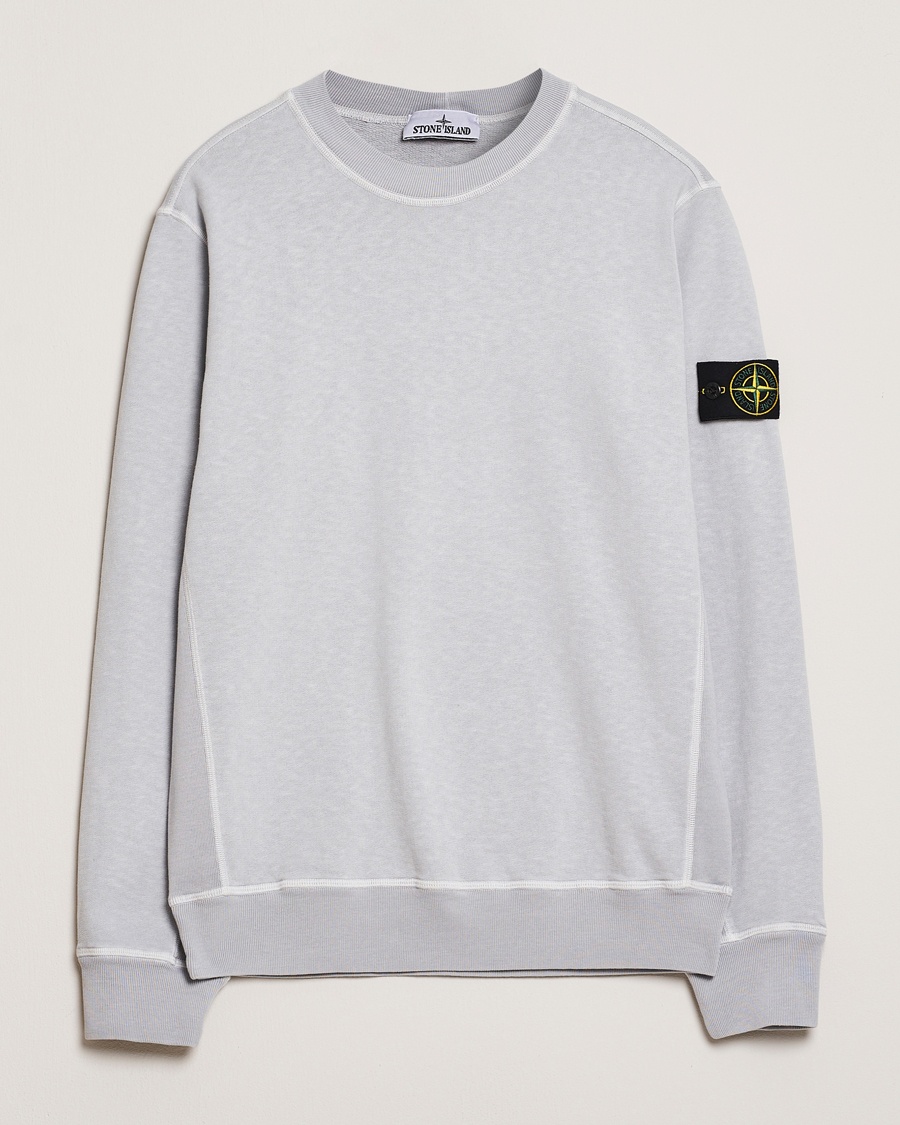 Homme | Stone Island | Stone Island | Old Dyed Cotton Sweatshirt Pearl Grey