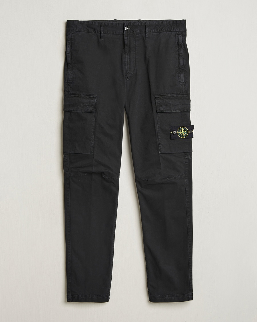 Homme | | Stone Island | Stretch Twill Cargo Pants Black
