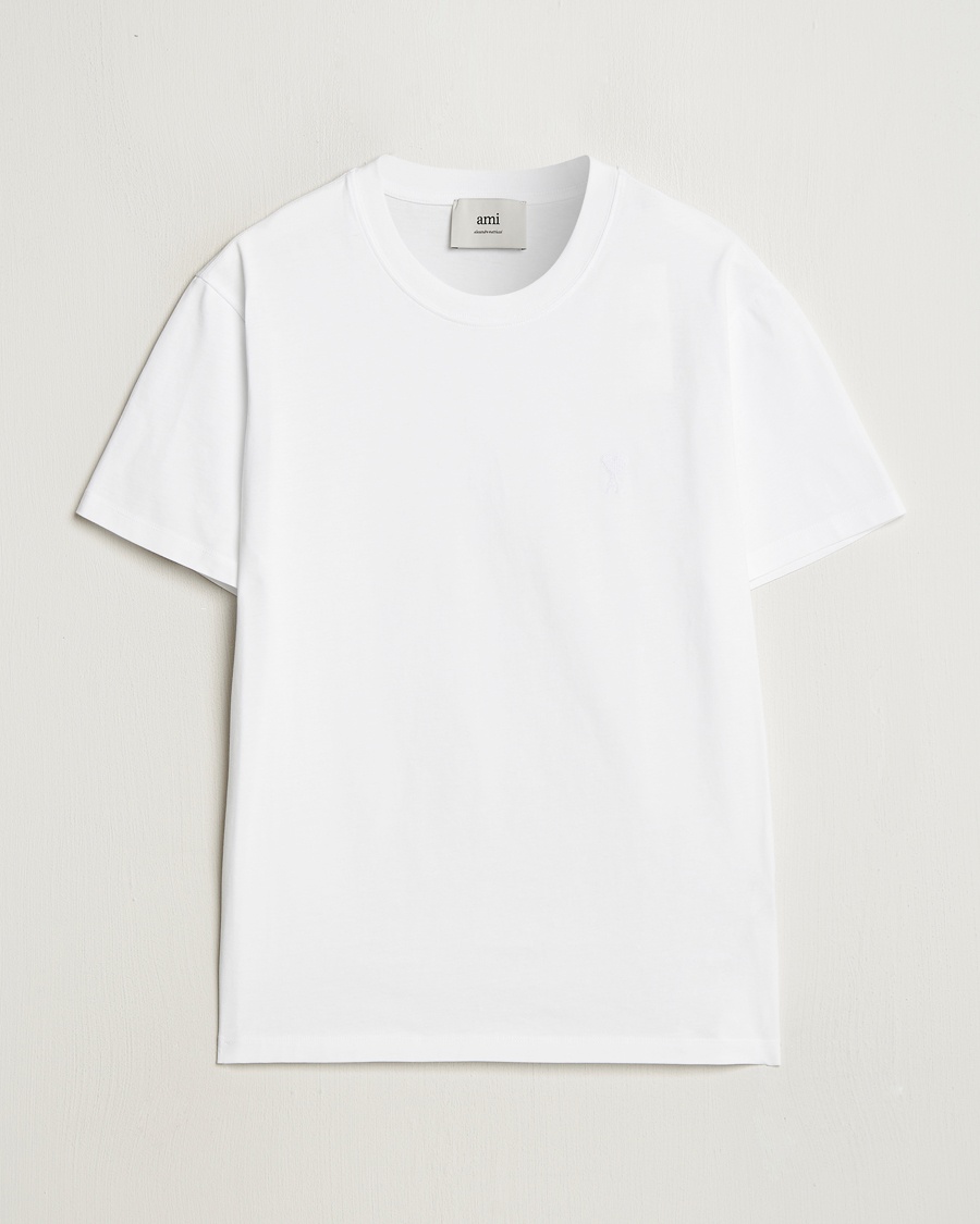 Homme | T-Shirts Blancs | AMI | Tonal Heart Logo T-Shirt White