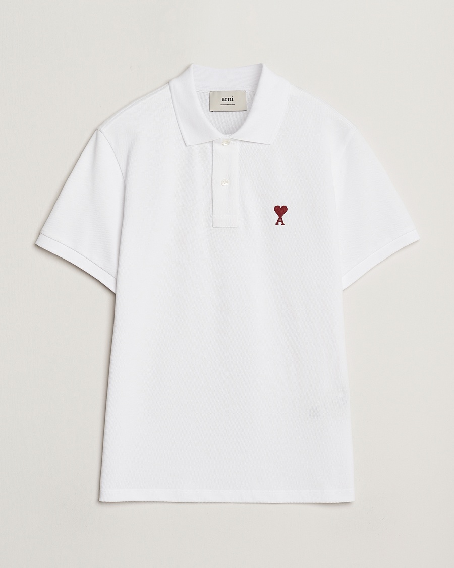 Homme | | AMI | Heart Logo Polo White