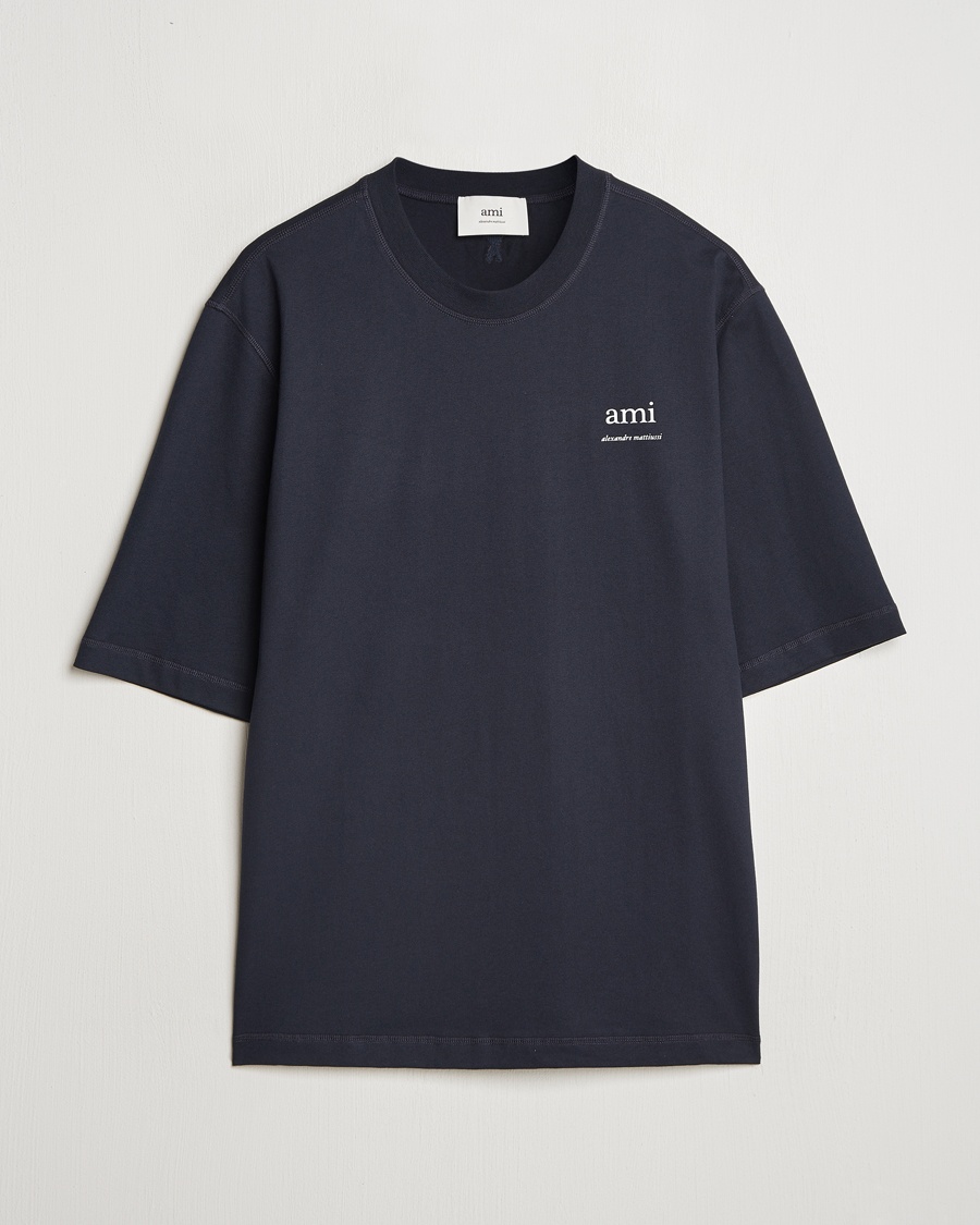 Homme | Nouvelles Images De Produit | AMI | Logo T-Shirt Navy Blue