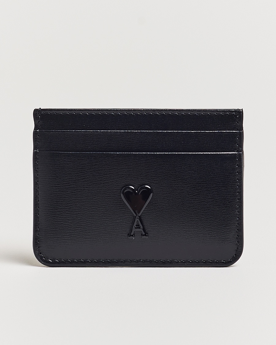 Homme | Portefeuilles | AMI | Tonal Heart Logo Card Holder Black