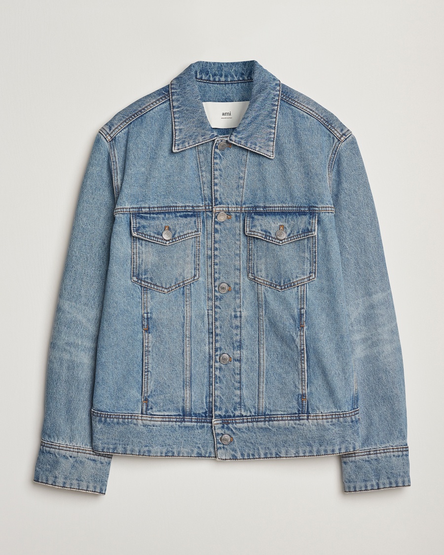 Heren | Jassen | AMI | Paris Trucker Jacket Used Blue