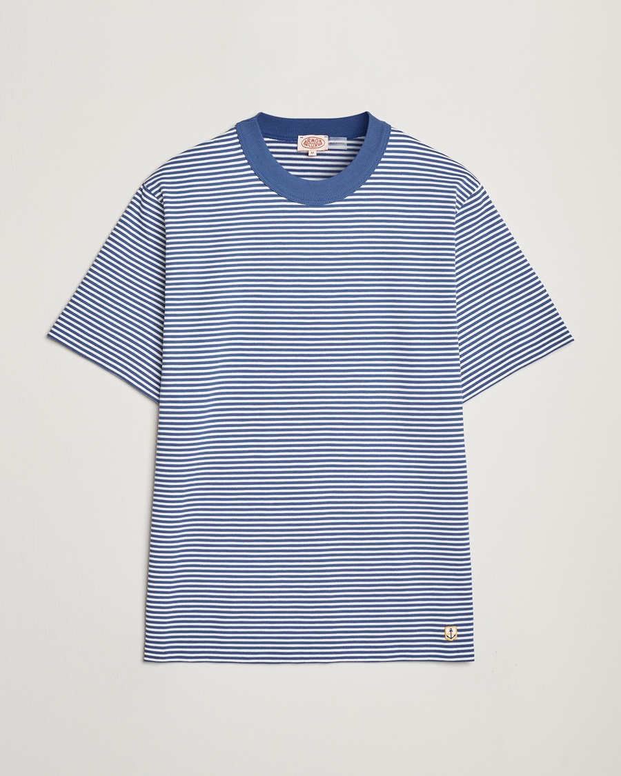Homme | Nouvelles Images De Produit | Armor-lux | Callac Héritage Stripe T-Shirt Obscur/Milk