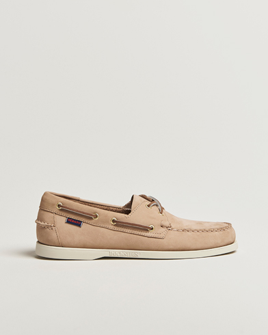 Heren | Suède schoenen | Sebago | Docksides Portland Nubuck Boat Shoe Beige Camel