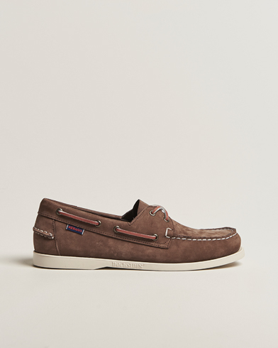 Sebago Docksides Portland Nubuck Boat Shoe Dark Brown – Bruin