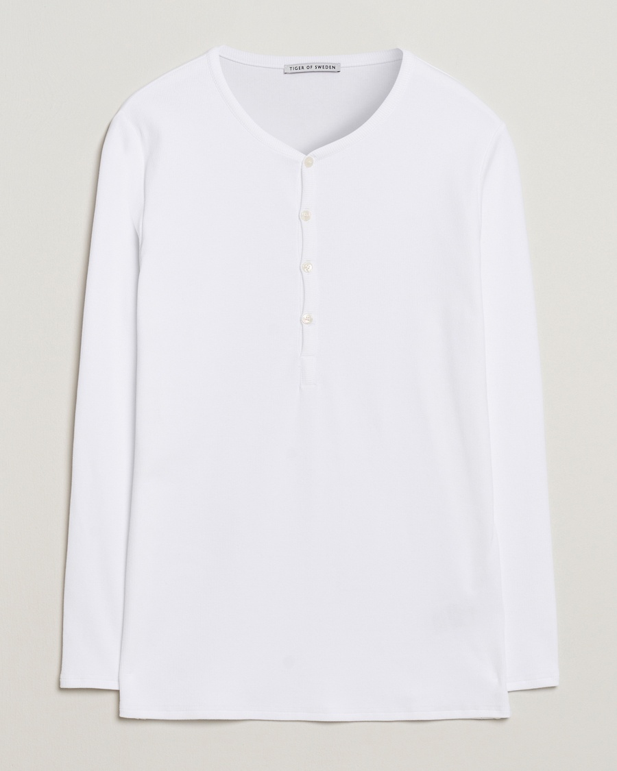 Homme | Chemises Henley | Tiger of Sweden | Roye Long Sleeve Henley Pure White