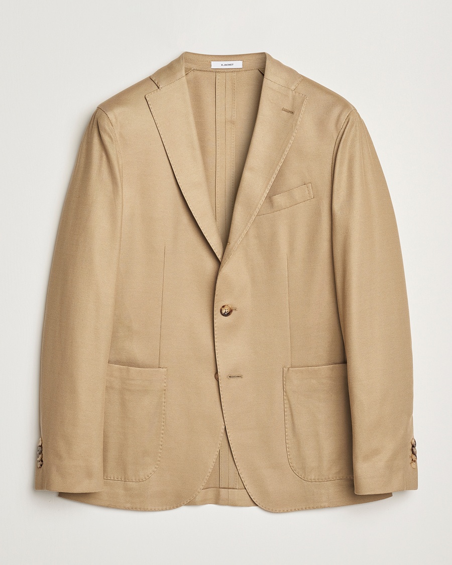 Heren | Blazers | Boglioli | K Jacket Hopsack Jersey Blazer Beige