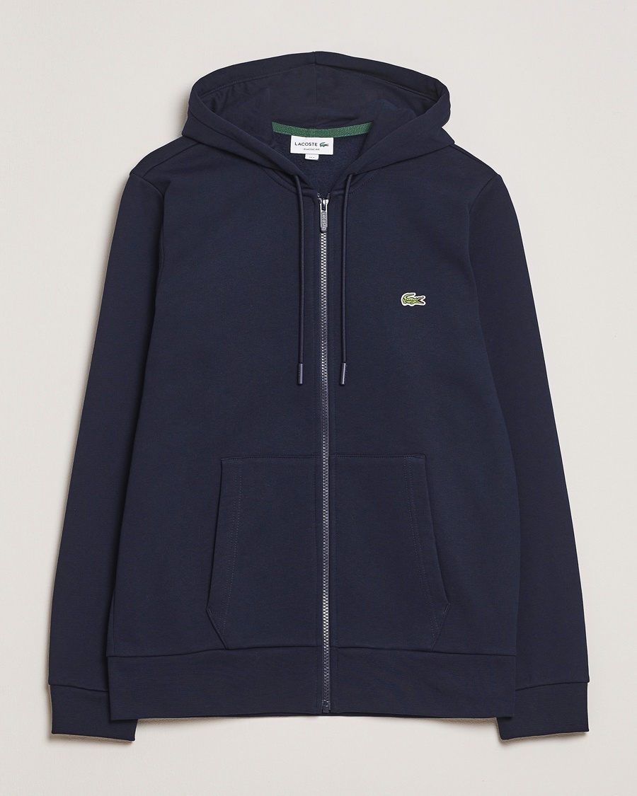 Lacoste Full Zip Hoodie Navy Blue – Bleu