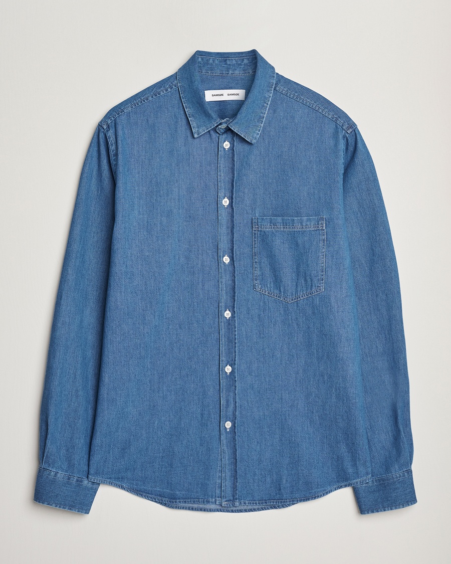 Homme | Business & Beyond | Samsøe Samsøe | Ryan Chambray Shirt Light Blue