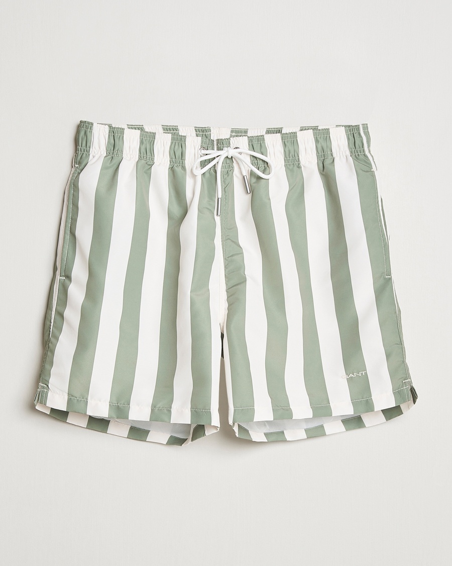 Homme | Business & Beyond - Casual | GANT | Blockstriped Swimshorts Kalamata Green