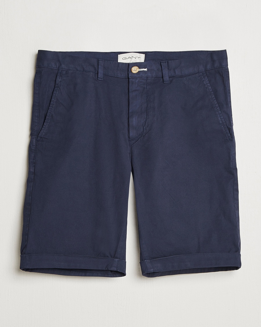 Homme | | GANT | Regular Sunfaded Shorts Evening Blue