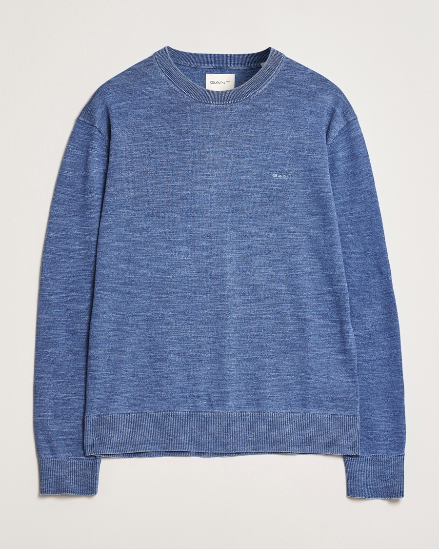 Heren | Truien | GANT | Sunfaded Crew Neck Sweater Persian Blue