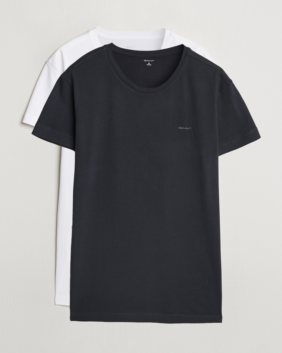GANT 2-Pack Crew Neck T-Shirt Black/White – Wit