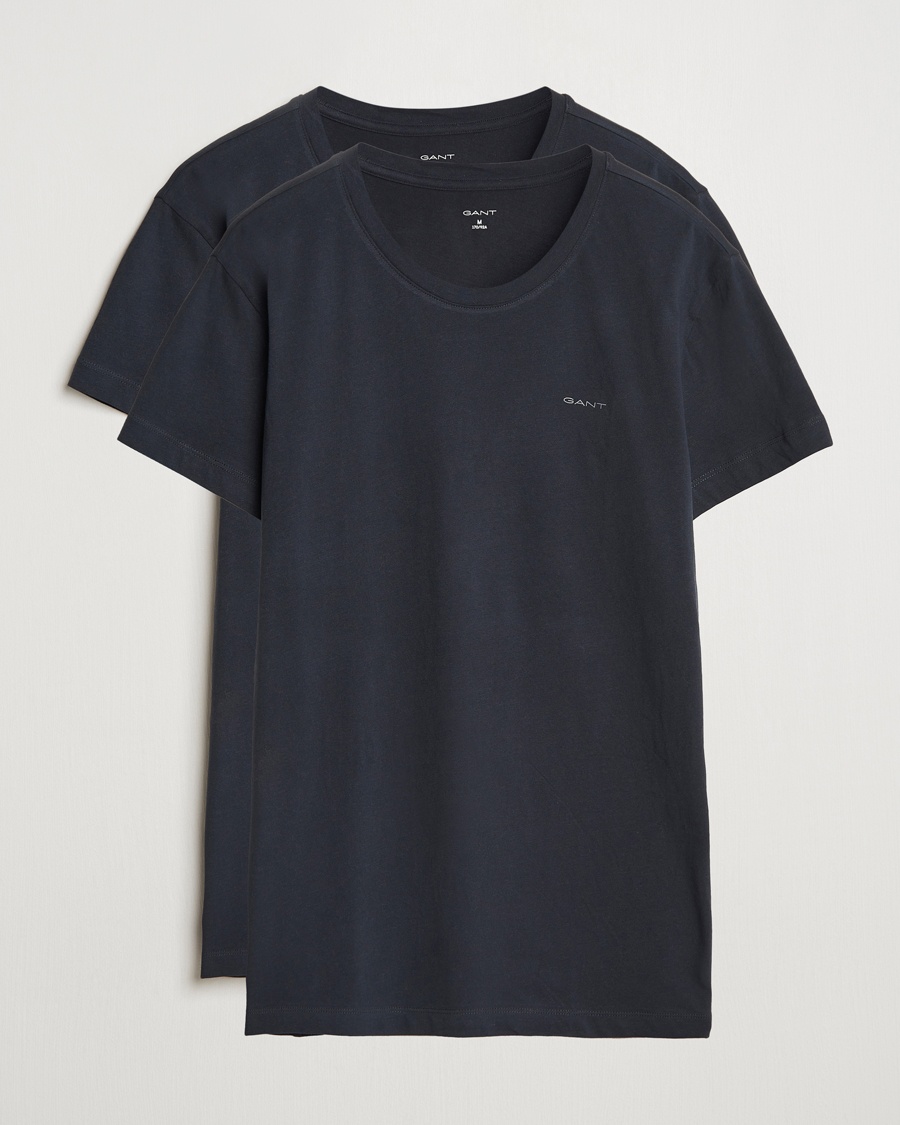 GANT 2-Pack Crew Neck T-Shirt Black – Zwart
