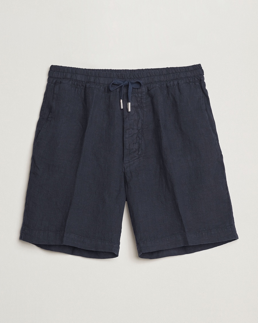 Homme | Shorts En Lin | Altea | Linen Drawstring Shorts Navy
