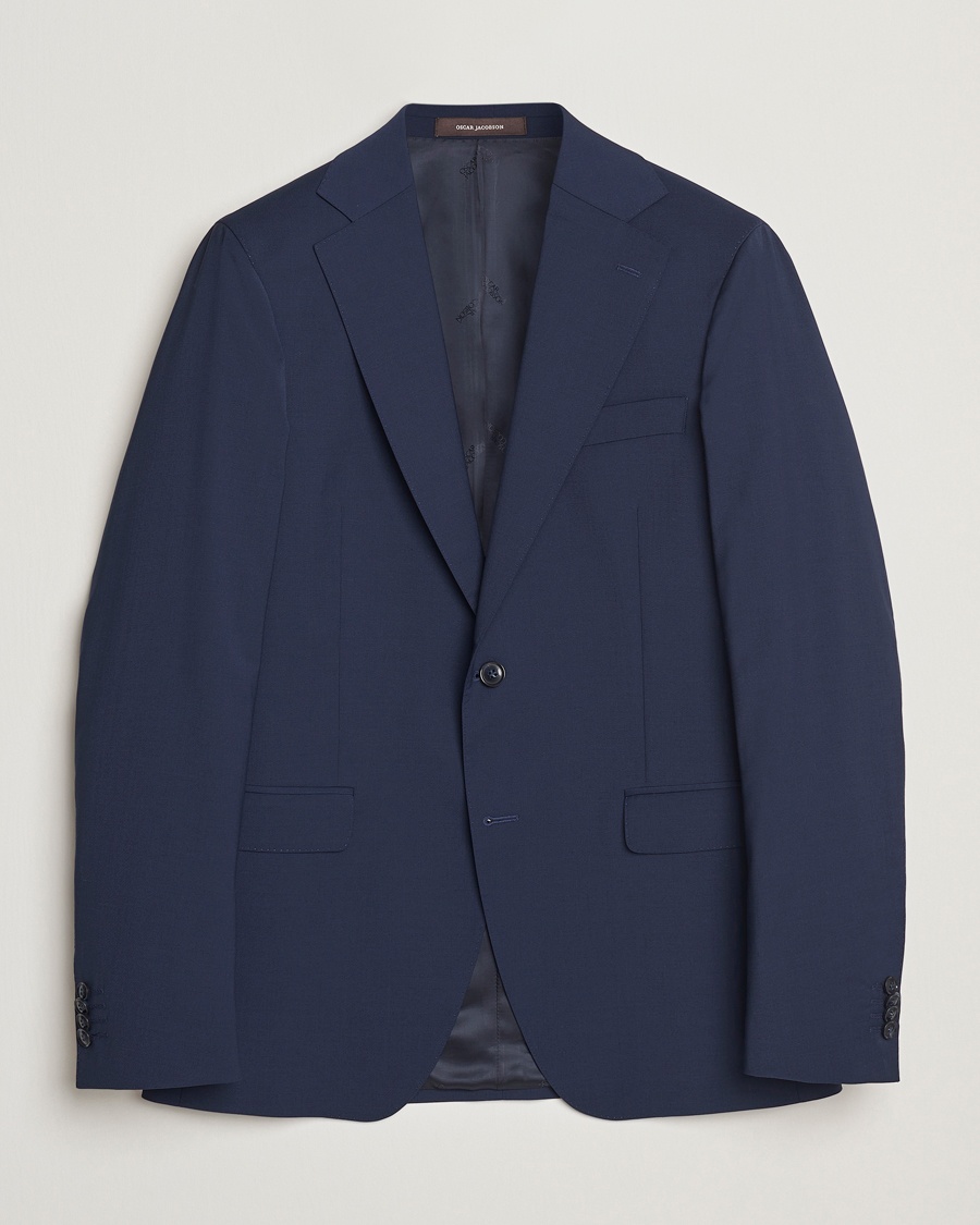Homme | Business & Beyond - Formal | Oscar Jacobson | Ego Wool Blend Blazer Navy