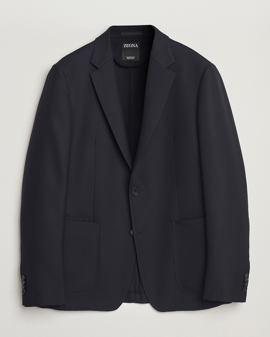 Homme | Blazers | Zegna | Unconstructed Wool Hopsack Blazer Navy