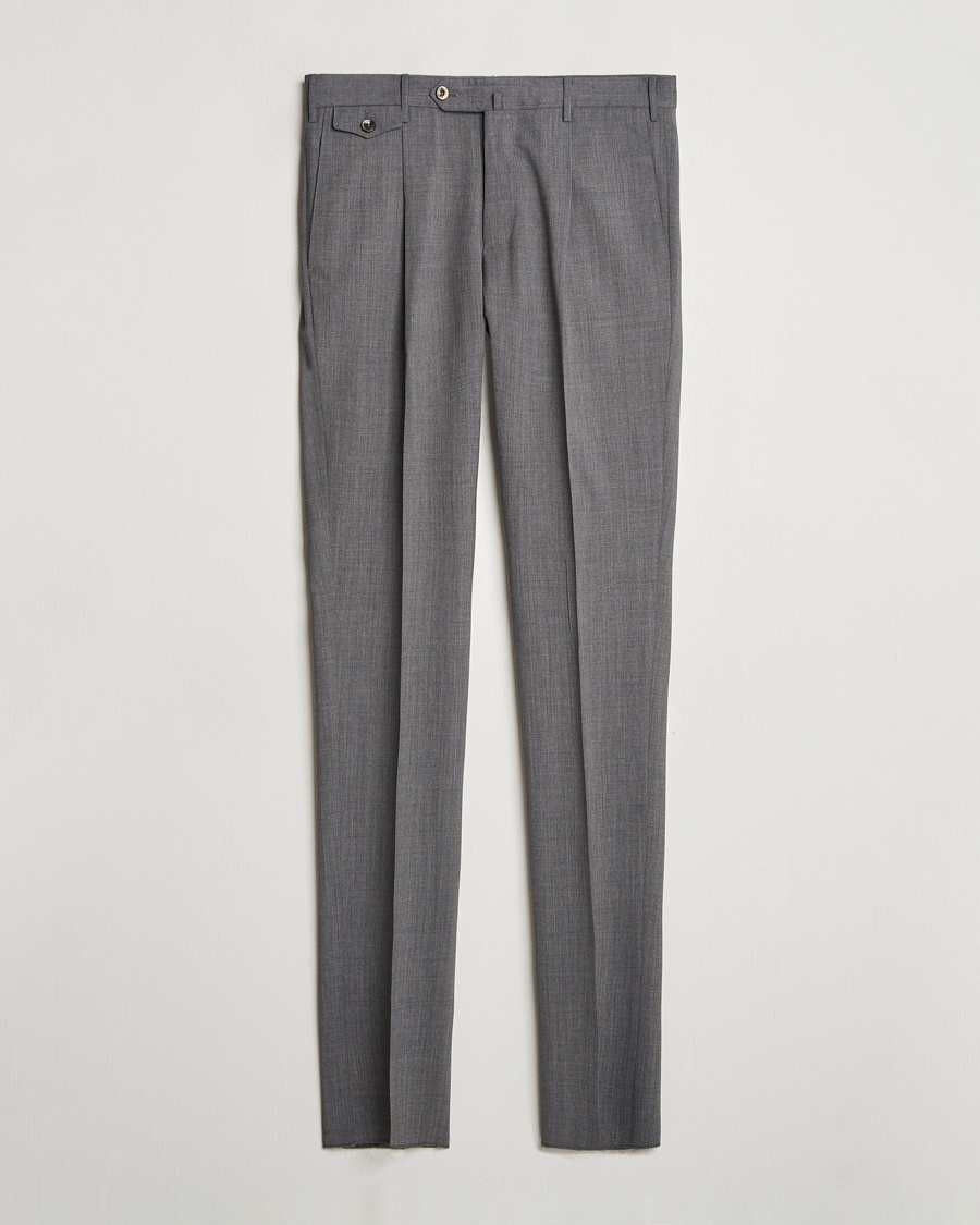 Homme | | PT01 | Gentleman Fit Wool Stretch Trousers Medium Grey