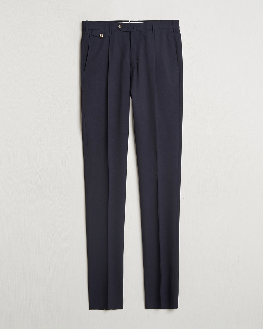 Homme | | PT01 | Gentleman Fit Wool Stretch Trousers Navy