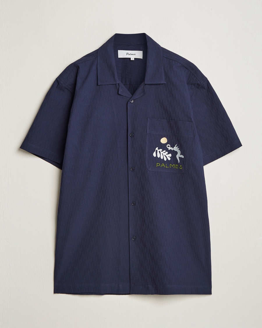 Homme | Chemises À Manches Courtes | Palmes | Garden Short Sleeve Shirt Navy