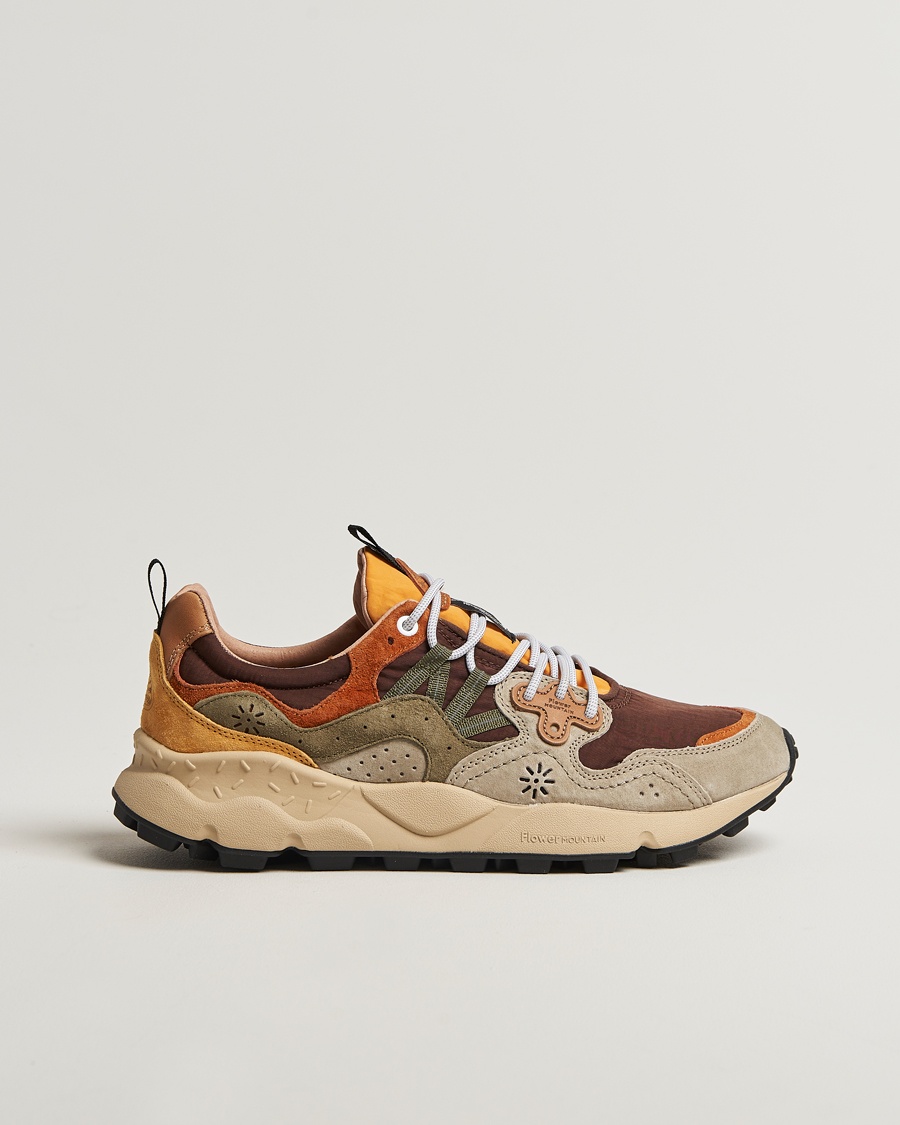 Flower Mountain Yamano 3 Suede/Nylon Sneaker Olive – Groen
