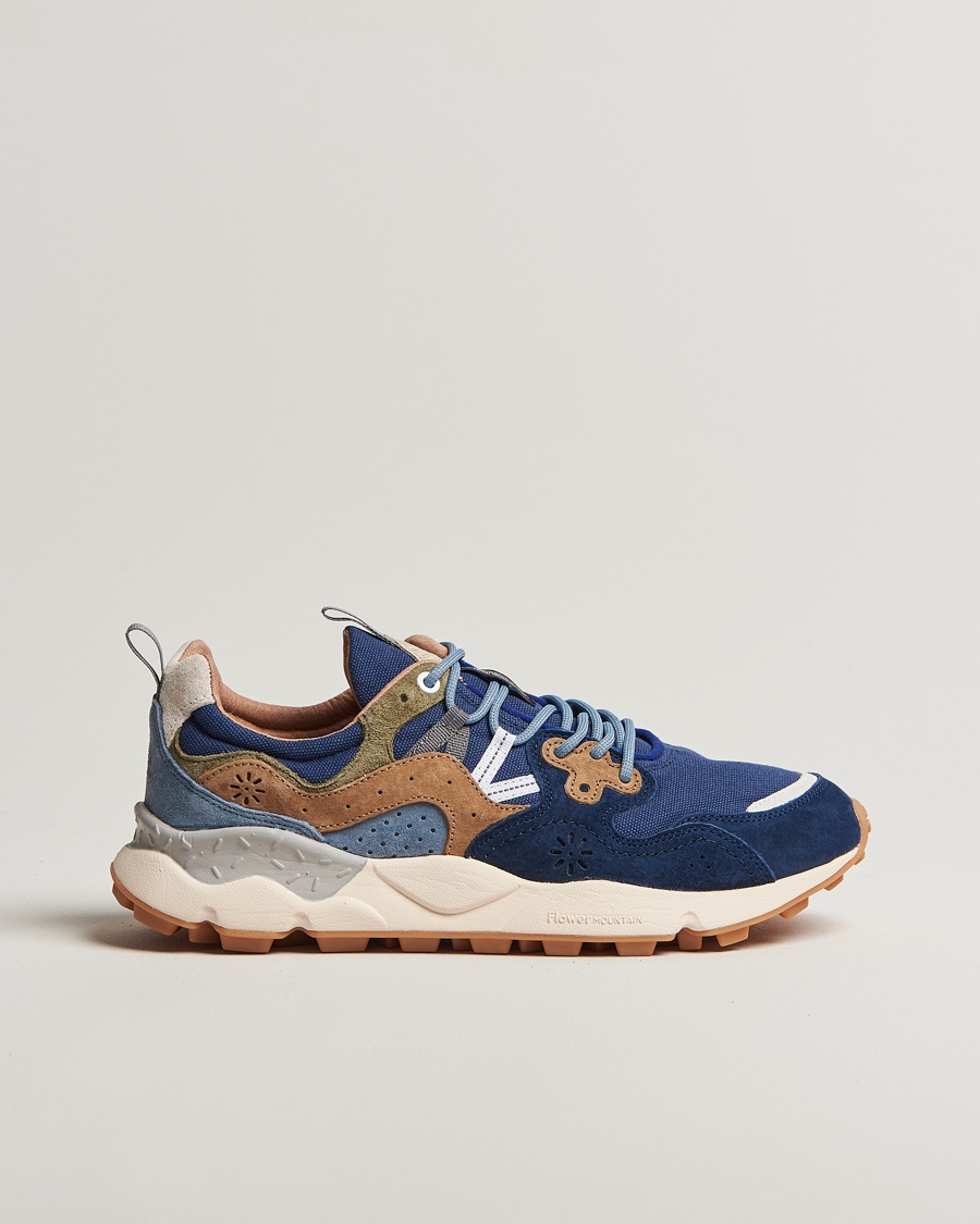 Homme | | Flower Mountain | Yamano 3 Suede/Canvas Sneaker Navy