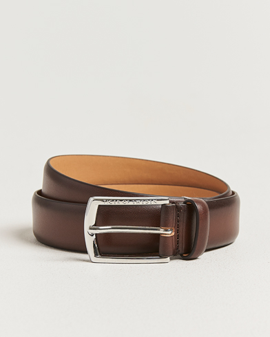 Tiger of Sweden Asenby Leather 3 cm Belt Dark Brown – Marron