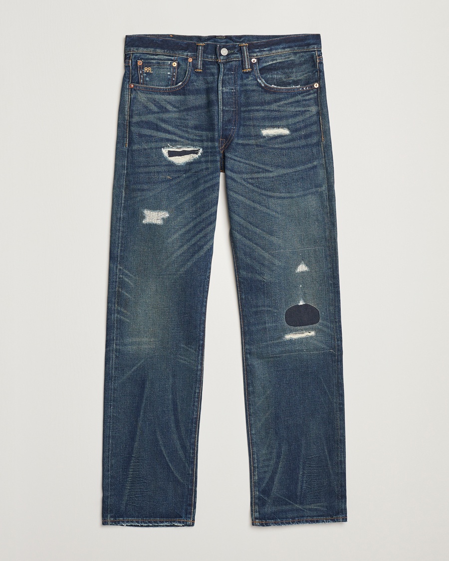 Homme | | RRL | Straight Fit 5-Pocket Denim Hawley Wash
