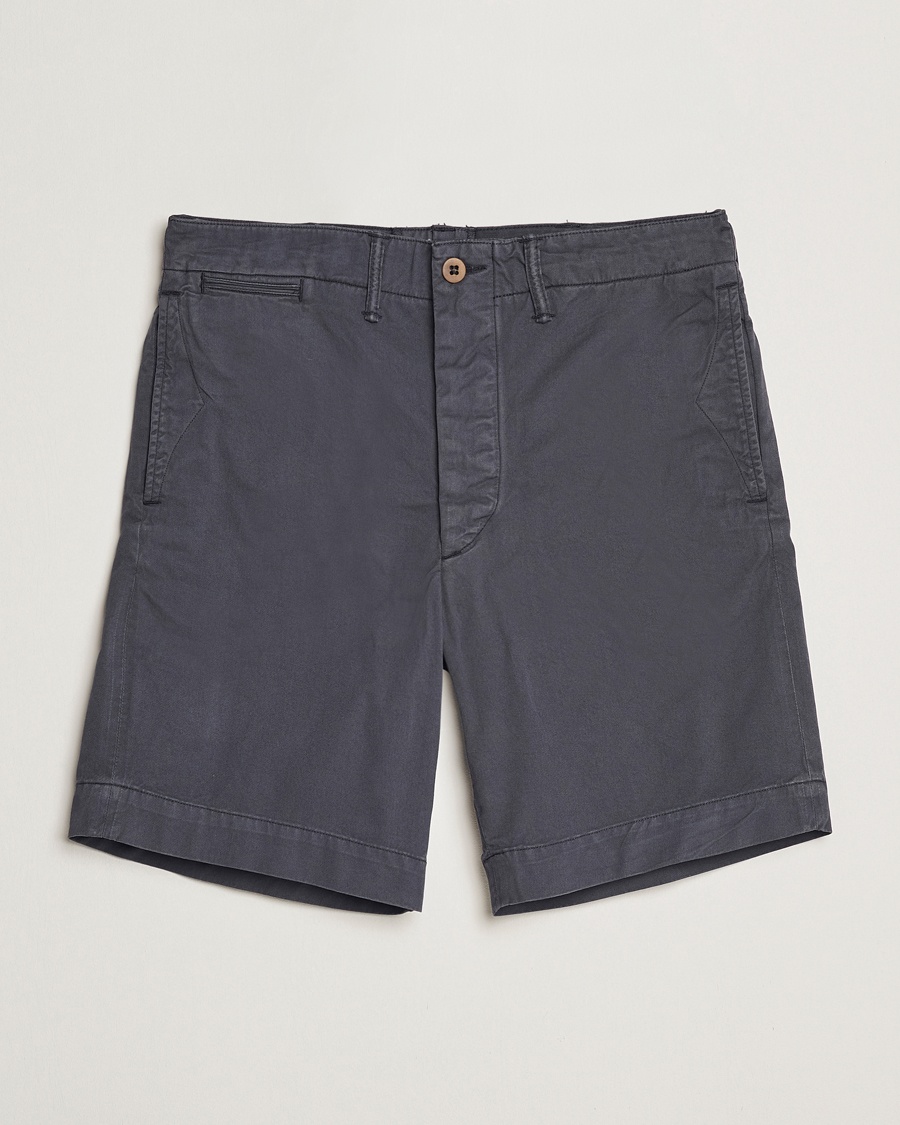 Homme | | RRL | Officers Flat Shorts Navy