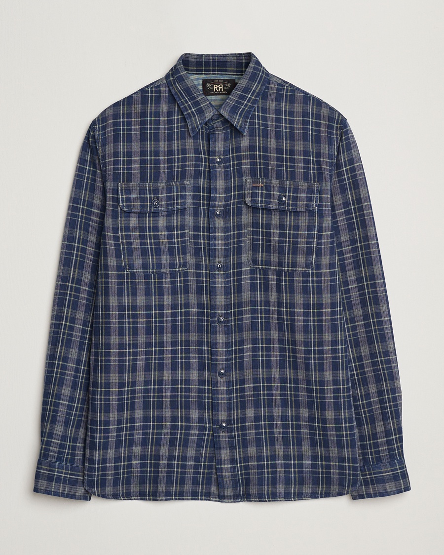 Homme | | RRL | Matlock Double Pocket Shirt Indigo Plaid