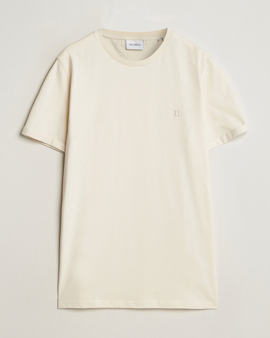 LES DEUX Nørregaard Tonal T-Shirt Ivory – Blanc