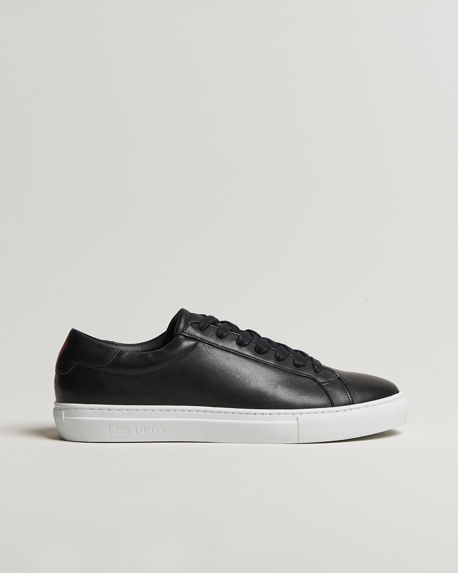 LES DEUX Theodor Leather Sneakers Black – Zwart