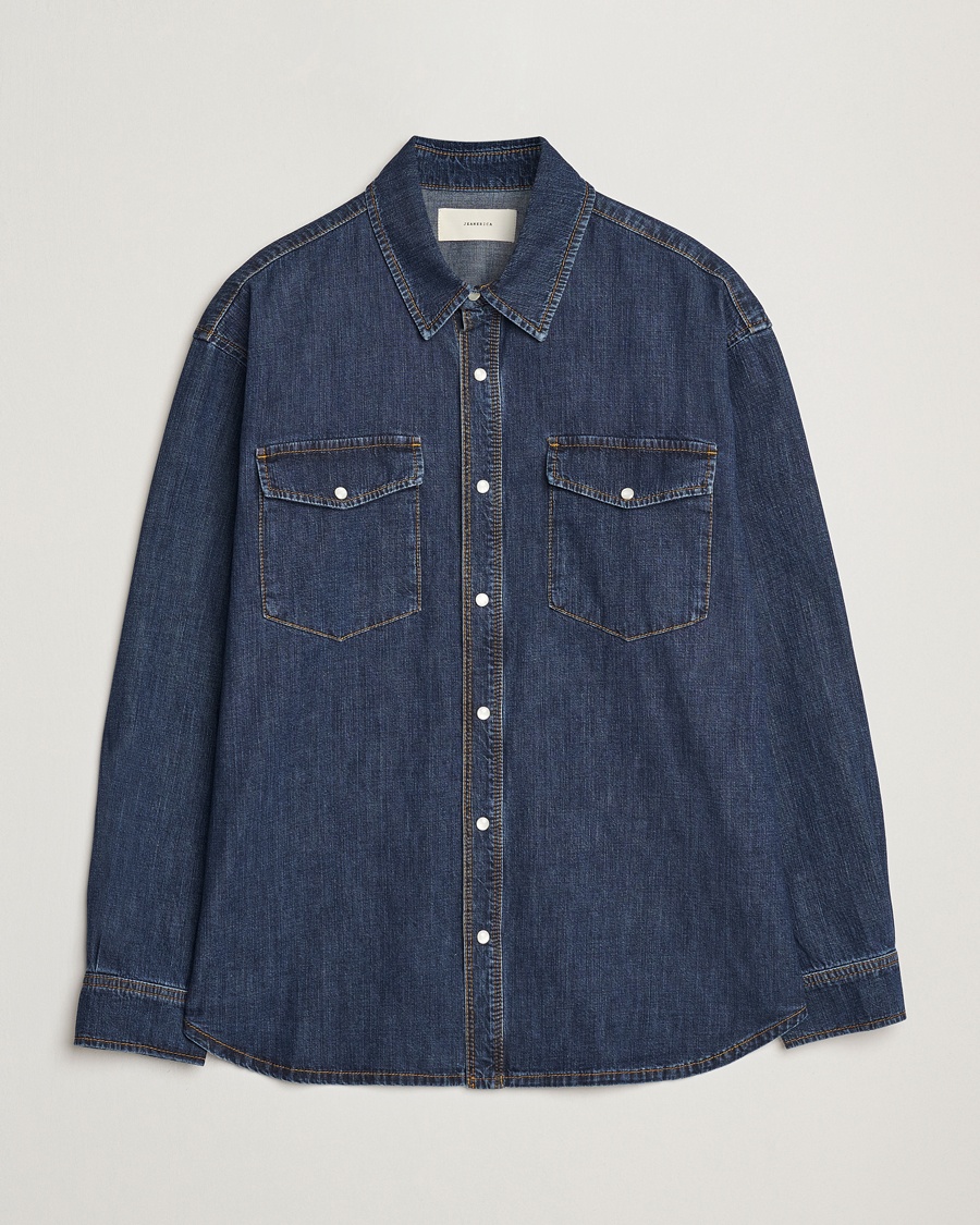 Jeanerica Arno Denim Shirt Dark Blue Vintage – Blauw