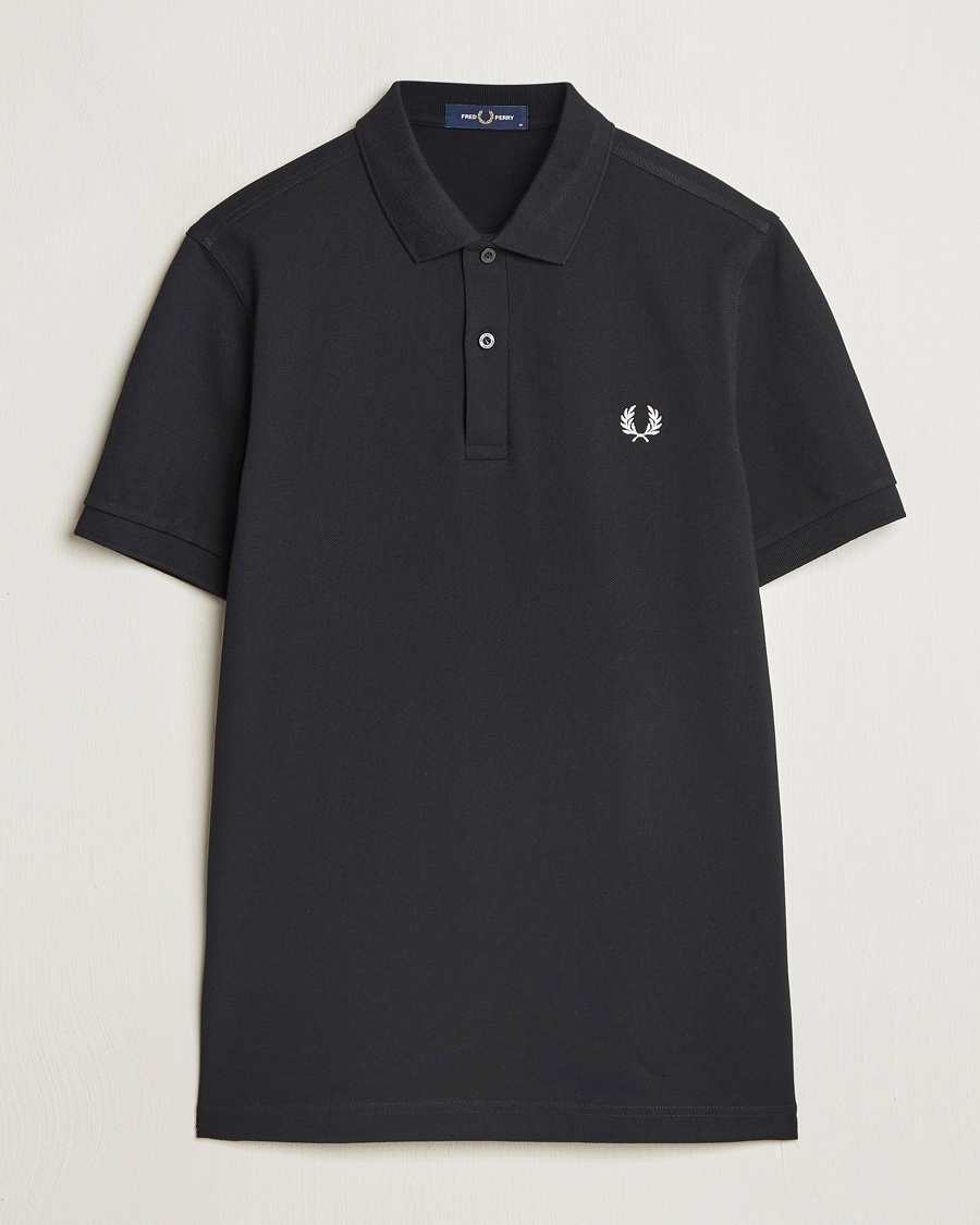 Fred Perry Plain Polo Shirt Black – Noir
