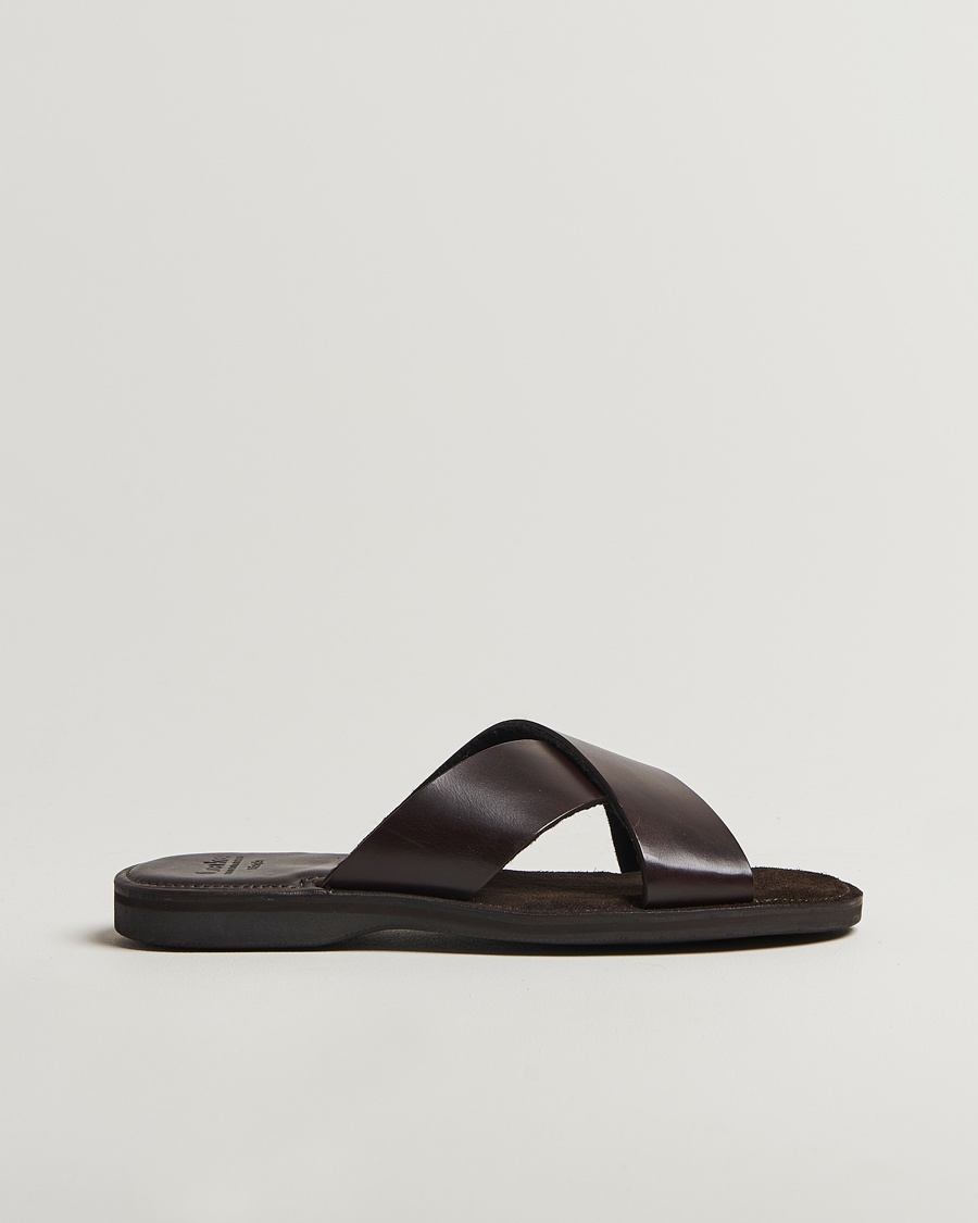 Loake 1880 Gozo Leather Sandal Dark Brown – Marron