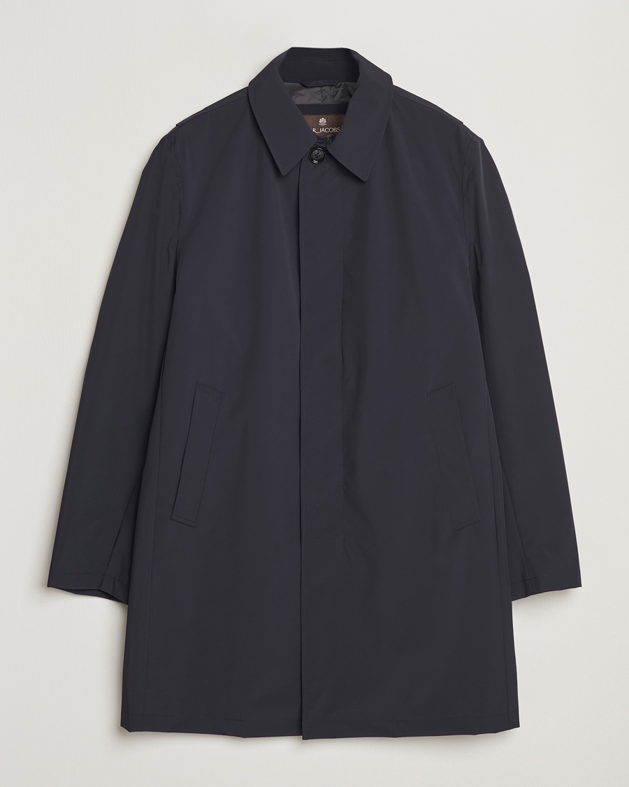 Oscar Jacobson Nylon Car Coat Navy – Bleu