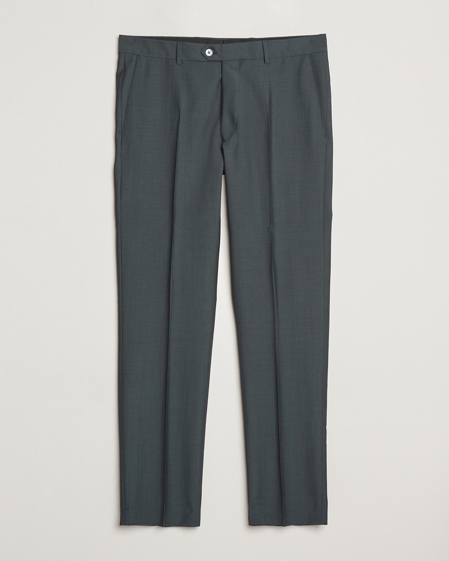 Homme | Business & Beyond - Formal | Oscar Jacobson | Dandy Wool/Mohair Suit Trousers Green