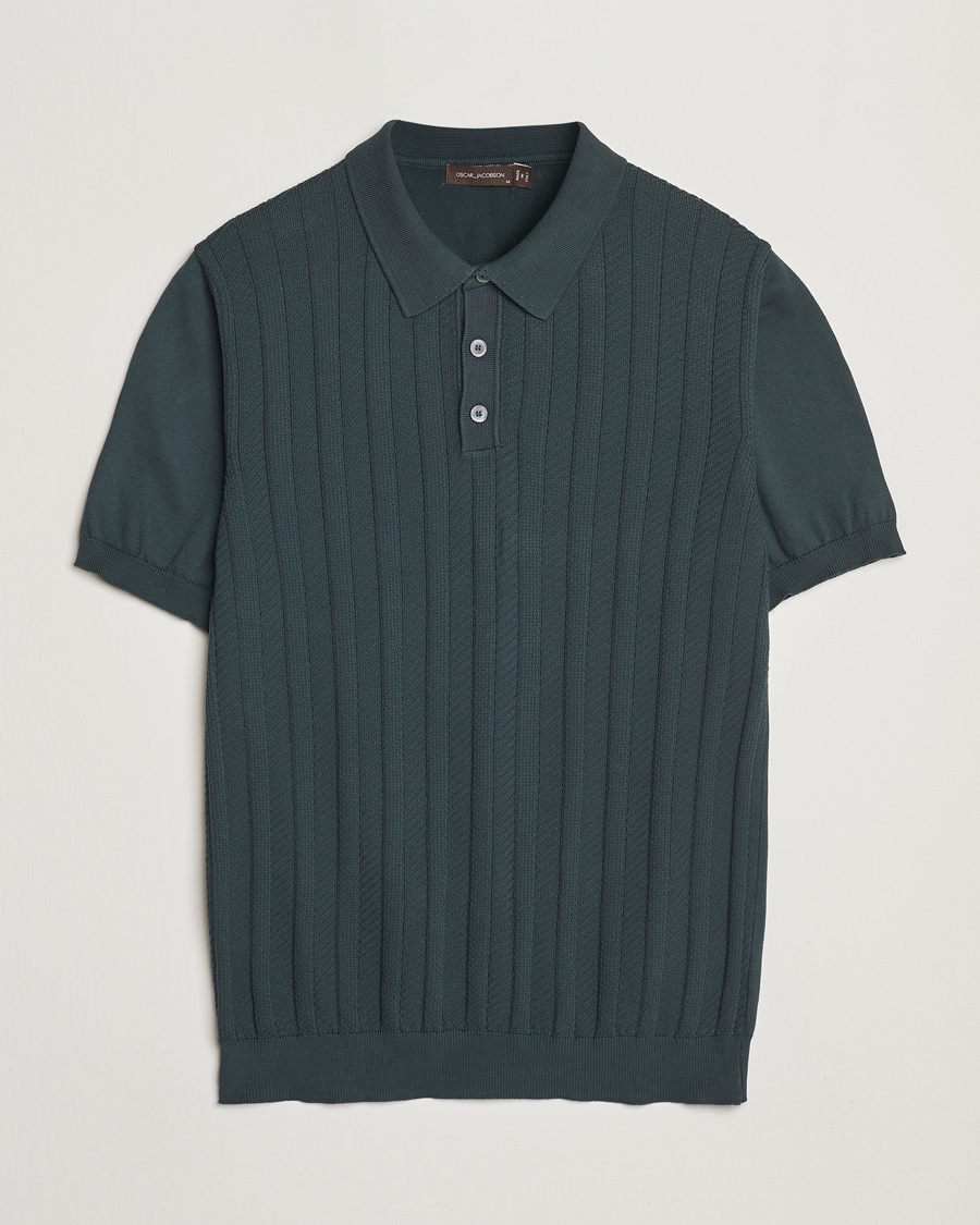 Homme | Business & Beyond - Formal | Oscar Jacobson | Barto Structured Cotton Polo Green