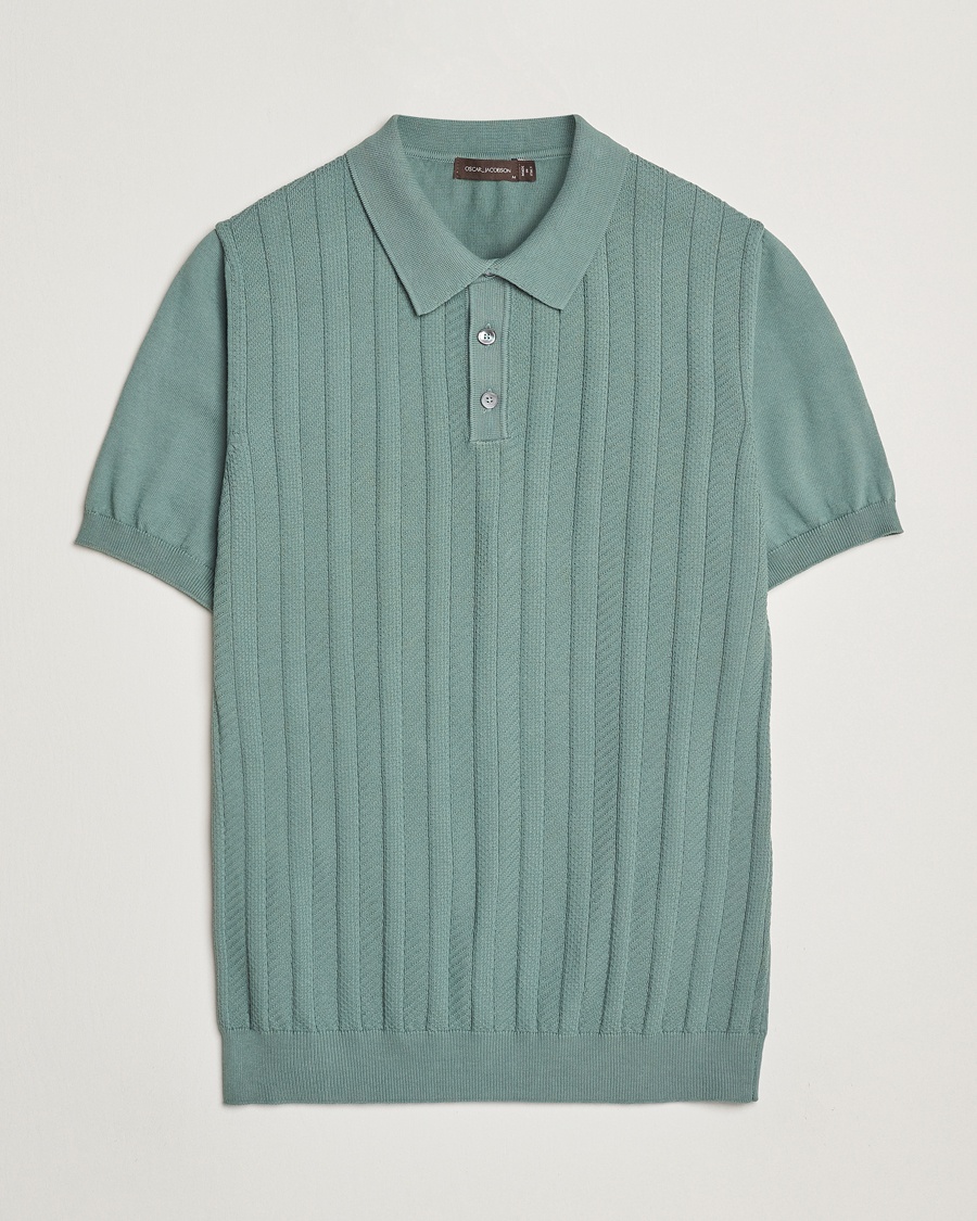 Homme | Business & Beyond - Formal | Oscar Jacobson | Barto Structured Cotton Polo Light Green
